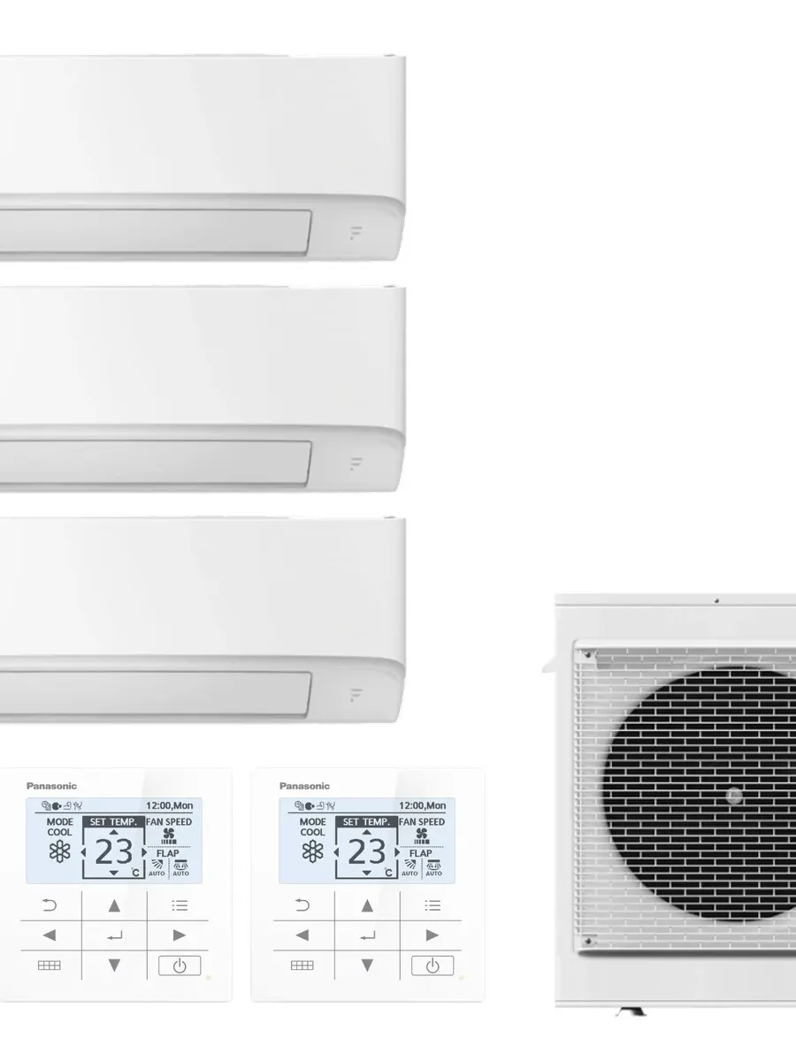 Klimatyzator multi-split ścienny Panasonic TZ super-compact biały CU-3Z68CBE — 3 jedn. 1,6+4,2+5 kW (3 pomieszczenia)