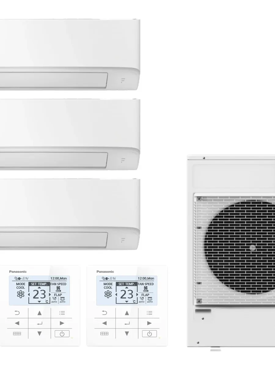 Klimatyzator multi-split ścienny Panasonic TZ super-compact biały CU-5Z90CBE — 3 jedn. 1,6+1,6+5 kW (3 pomieszczenia)