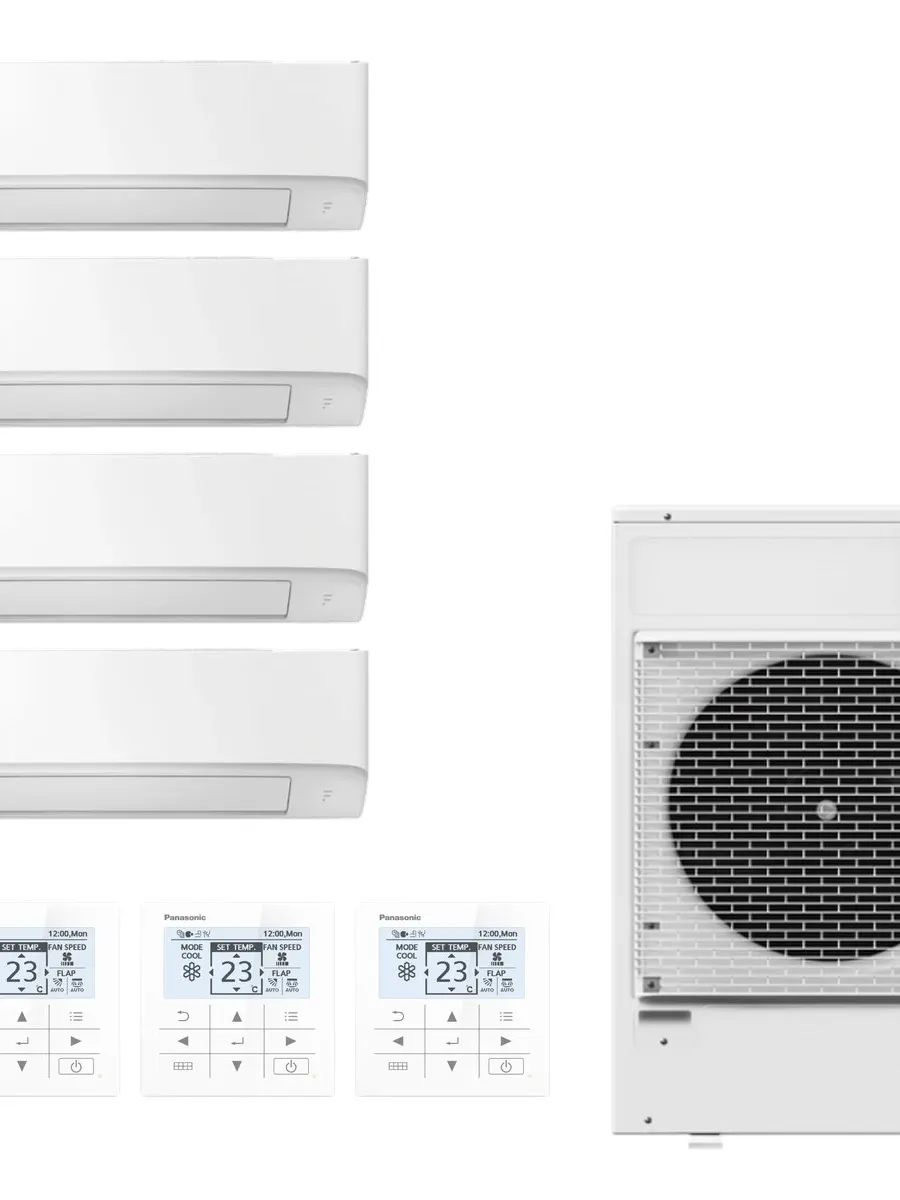 Klimatyzator multi-split ścienny Panasonic TZ super-compact biały CU-5Z90CBE — 4 jedn. 1,6+5+5+5 kW (4 pomieszczenia)