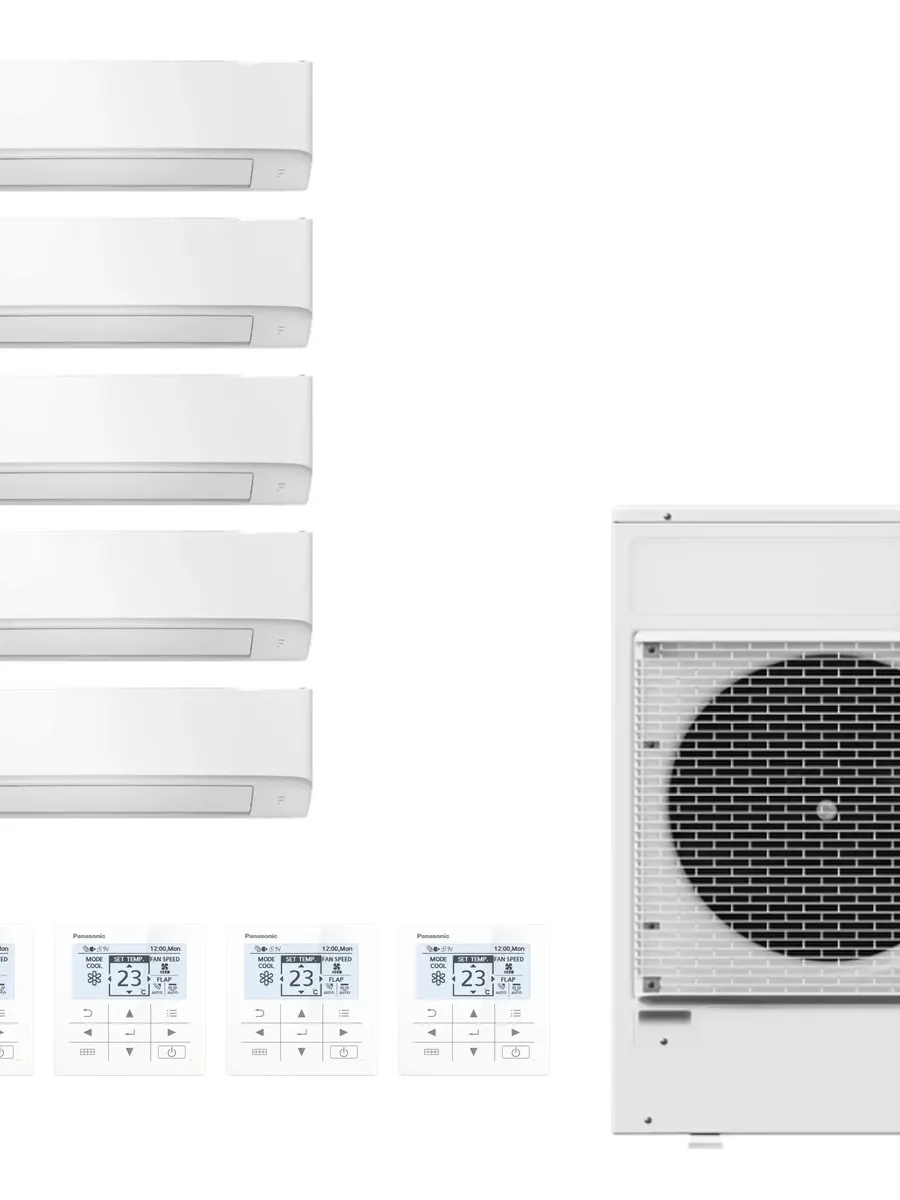 Klimatyzator multi-split ścienny Panasonic TZ super-compact biały CU-5Z90CBE — 5 jedn. 1,6+1,6+1,6+2+7,1 kW (5 pomieszczeń)