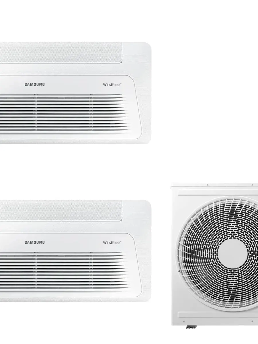 Klimatyzacja multi-split Samsung FJM Kaseton 1-kier — agregat AJ050 + 2x jednostka (2,5, 2,5 kW)