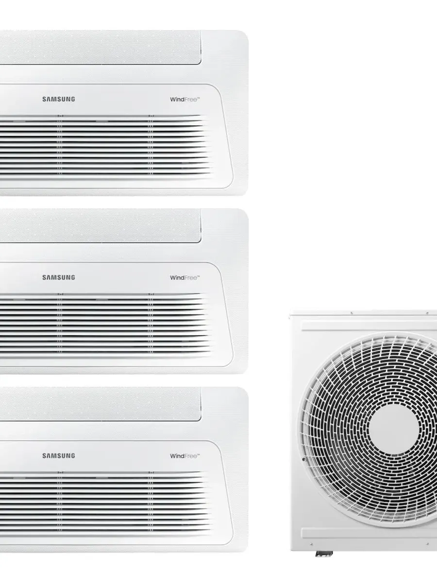 Klimatyzacja multi-split Samsung FJM Kaseton 1-kier — agregat AJ068 + 3x jednostka (3,5, 3,5, 3,5 kW)