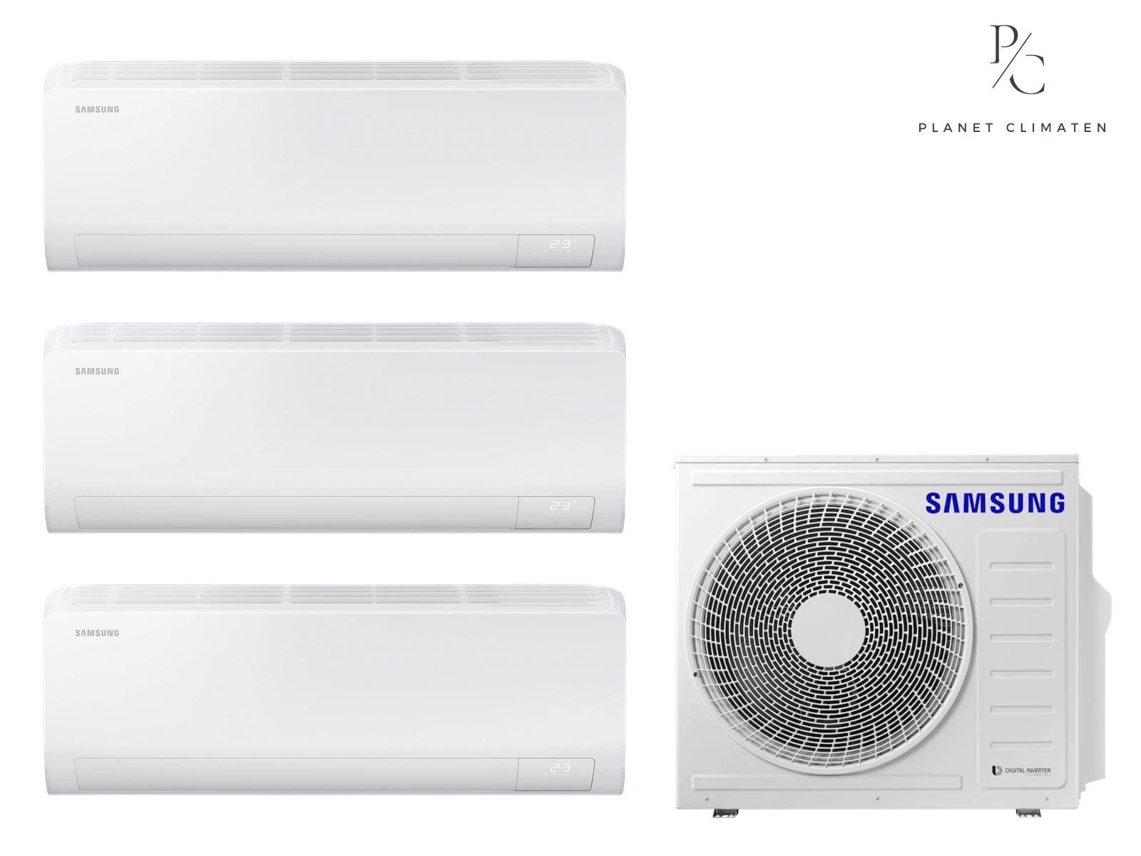 Samsung — Klimatyzacja multi-split Samsung Luzon S2 — agregat AJ052 + 3x jednostka (2,0, 2,0, 2,0 kW)