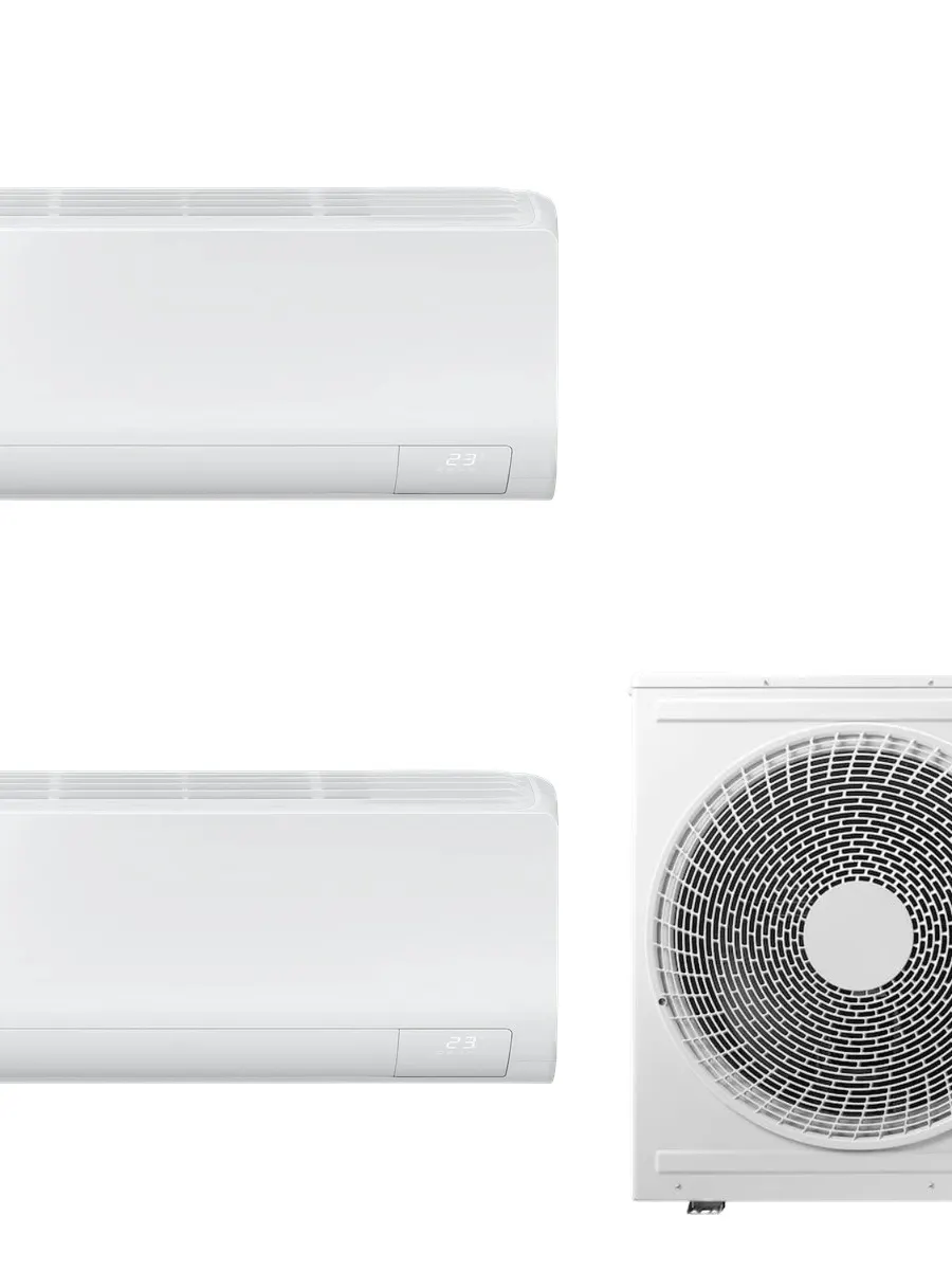 Klimatyzacja multi-split Samsung Luzon S2 — agregat AJ052 + 2x jednostka (2,5, 2,5 kW)