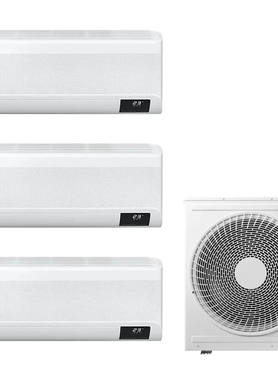 Klimatyzacja multi-split Samsung WindFree Avant biały — agregat AJ080 + 3x jednostka (2,0, 2,0, 7,0 kW)