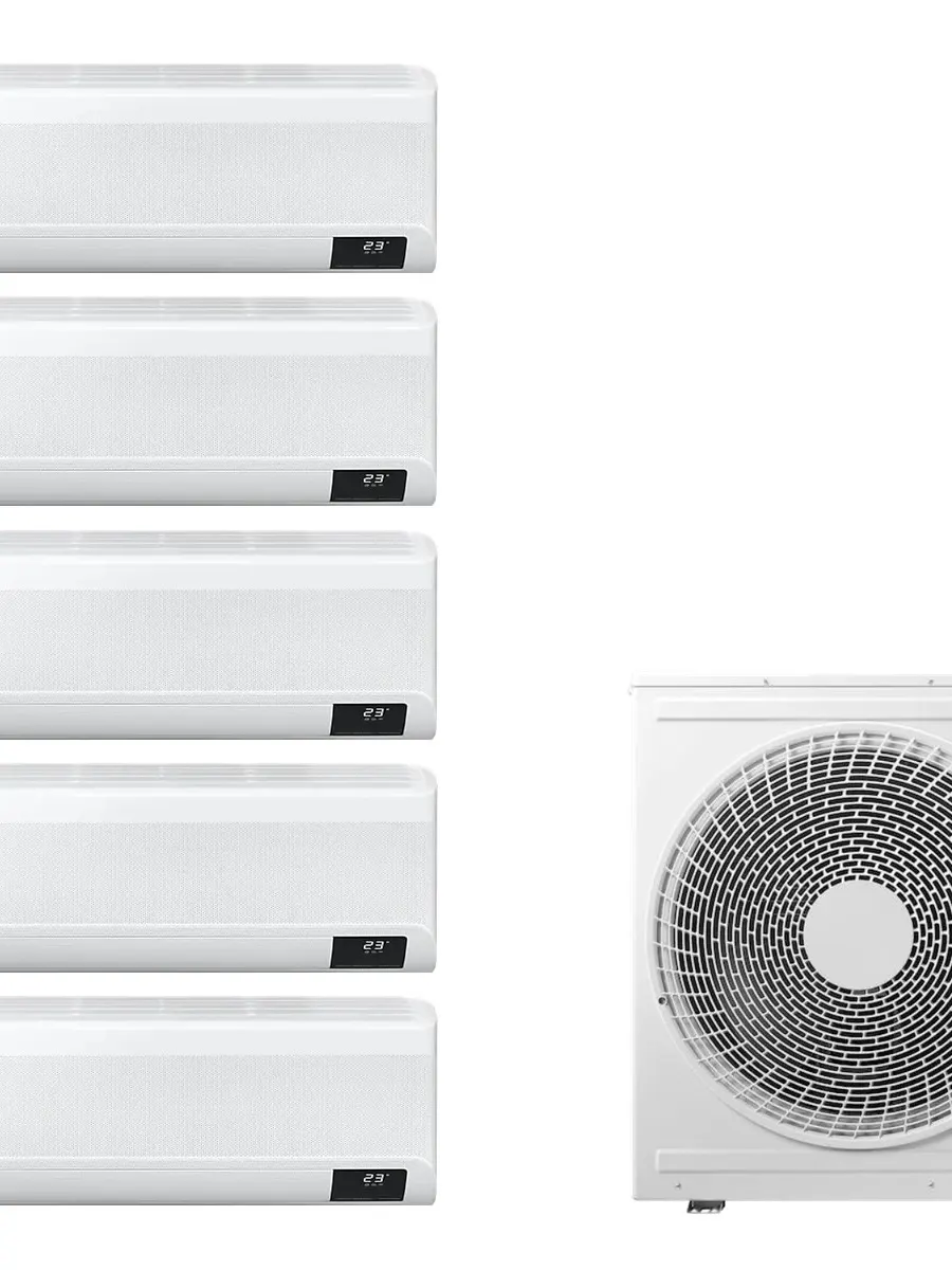 Klimatyzacja multi-split Samsung WindFree Avant biały — agregat AJ100 + 5x jednostka (2,0, 2,0, 2,5, 3,5, 7,0 kW)