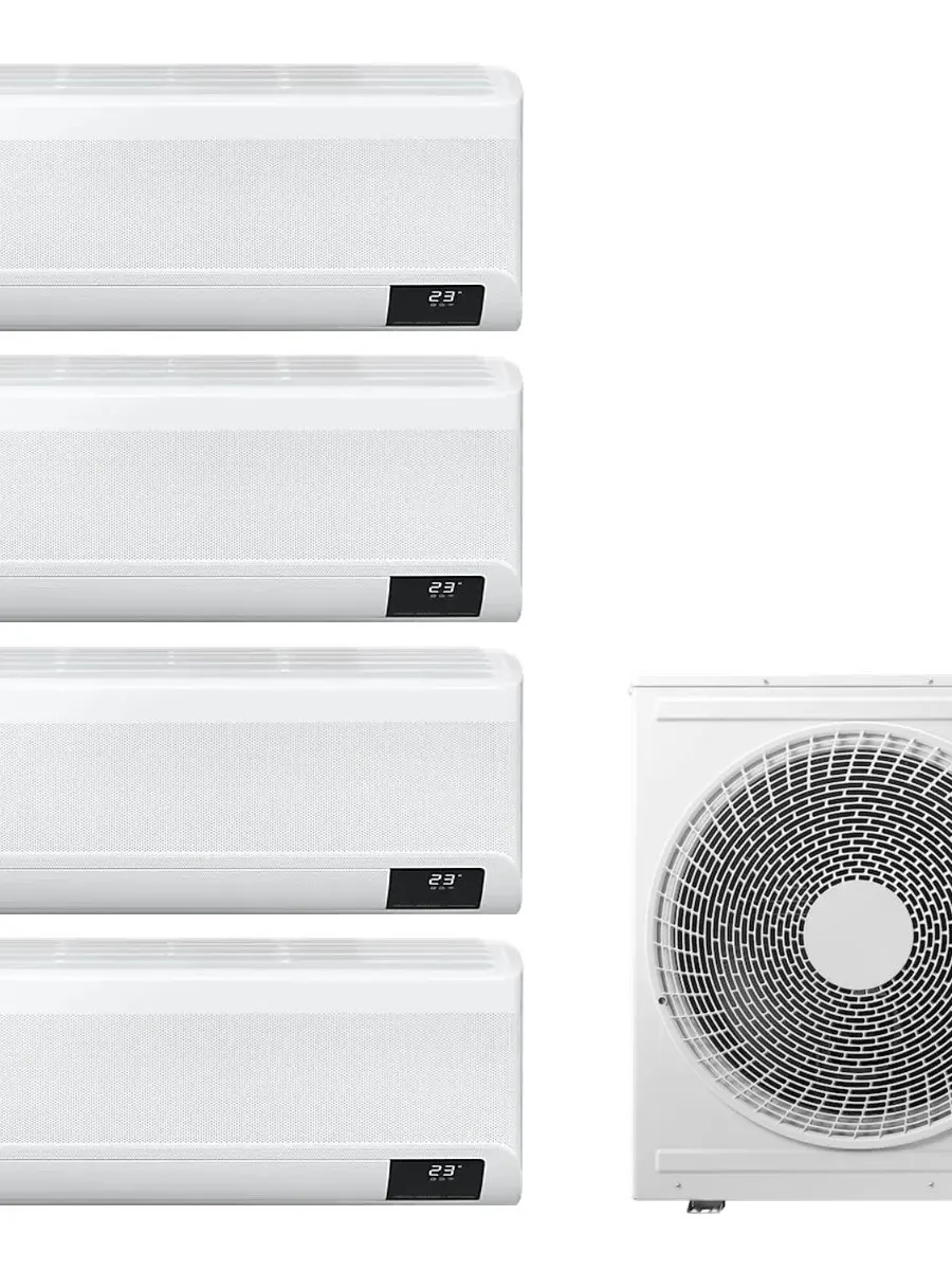 Klimatyzacja multi-split Samsung WindFree Avant biały — agregat AJ100 + 4x jednostka (2,0, 2,0, 2,5, 5,0 kW)