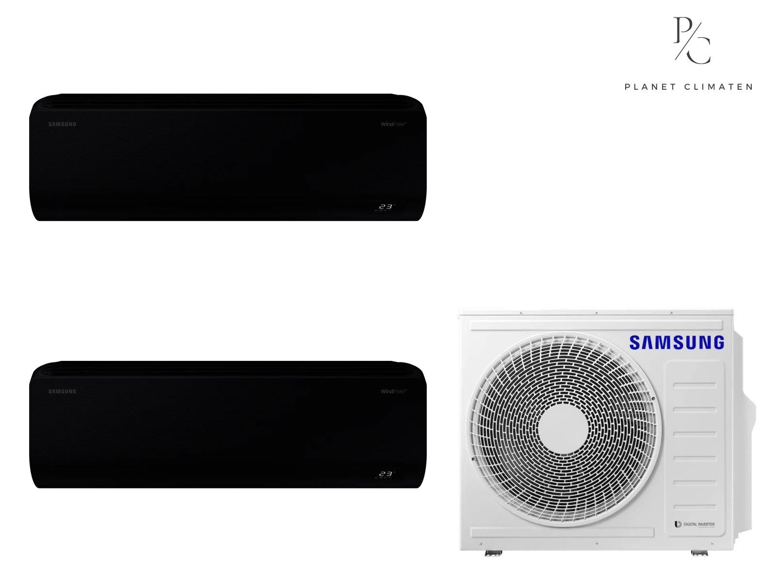 Samsung — Klimatyzacja multi-split Samsung WindFree Avant czarny — agregat AJ040 + 2x jednostka (2,0, 2,0 kW)