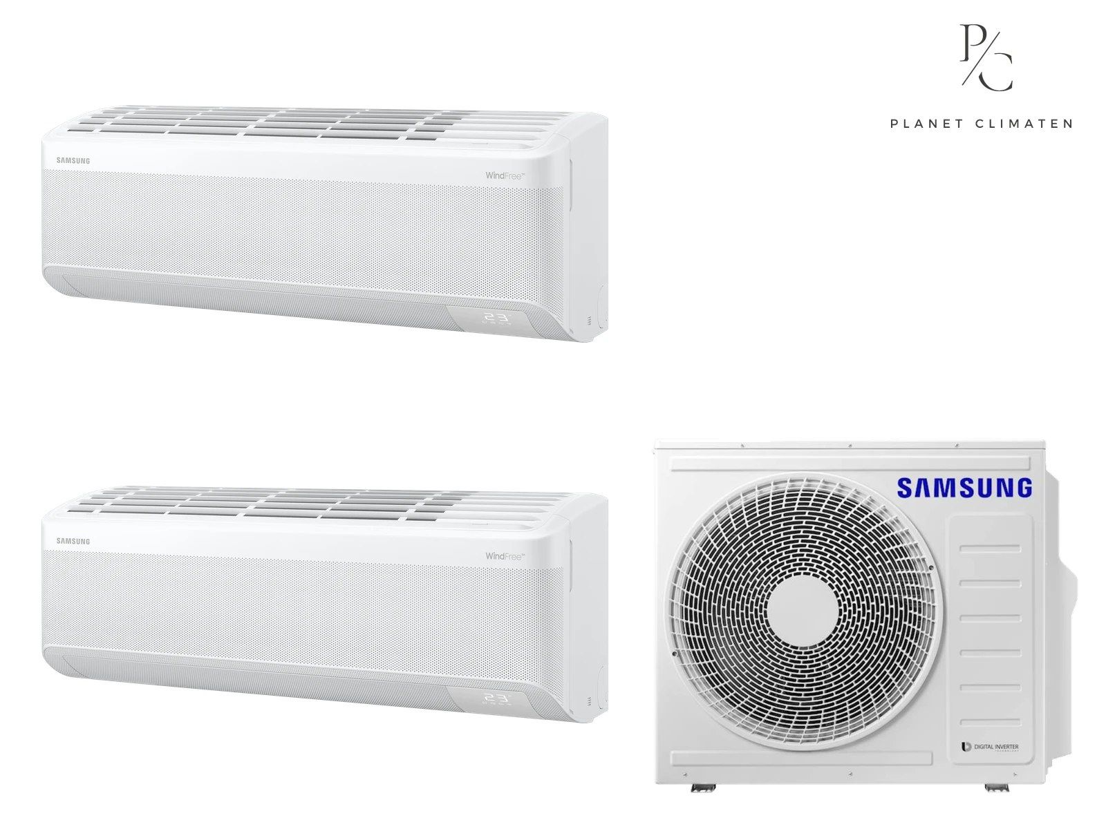 Samsung — Klimatyzacja multi-split Samsung WindFree Comfort S2 — agregat AJ050 + 2x jednostka (2,0, 2,0 kW)