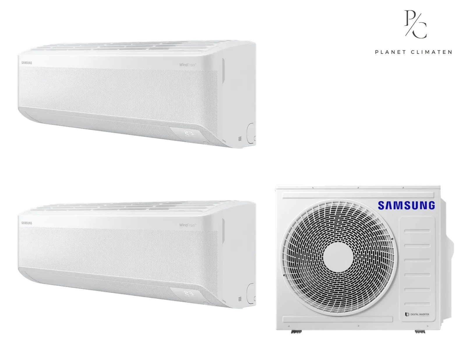 Samsung — Klimatyzacja multi-split Samsung WindFree Elite S2 — agregat AJ040 + 2x jednostka (2,0, 2,0 kW)
