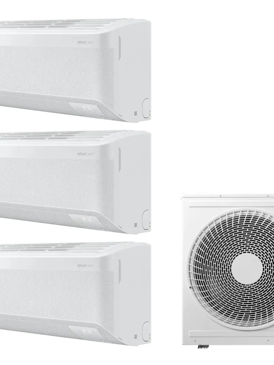 Klimatyzacja multi-split Samsung WindFree Elite S2 — agregat AJ080 + 3x jednostka (2,0, 2,0, 3,5 kW)