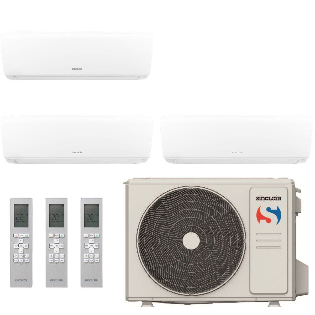 Sinclair — Klimatyzator multi-split Sinclair SKY MZ-3E27BI 7.9kW 3 jedn. biały