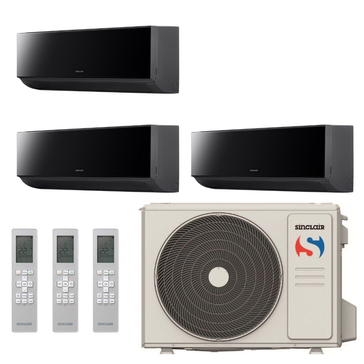 Sinclair — Klimatyzator multi-split Sinclair SKY MZ-3E27BI 7.9kW 3 jedn. czarny
